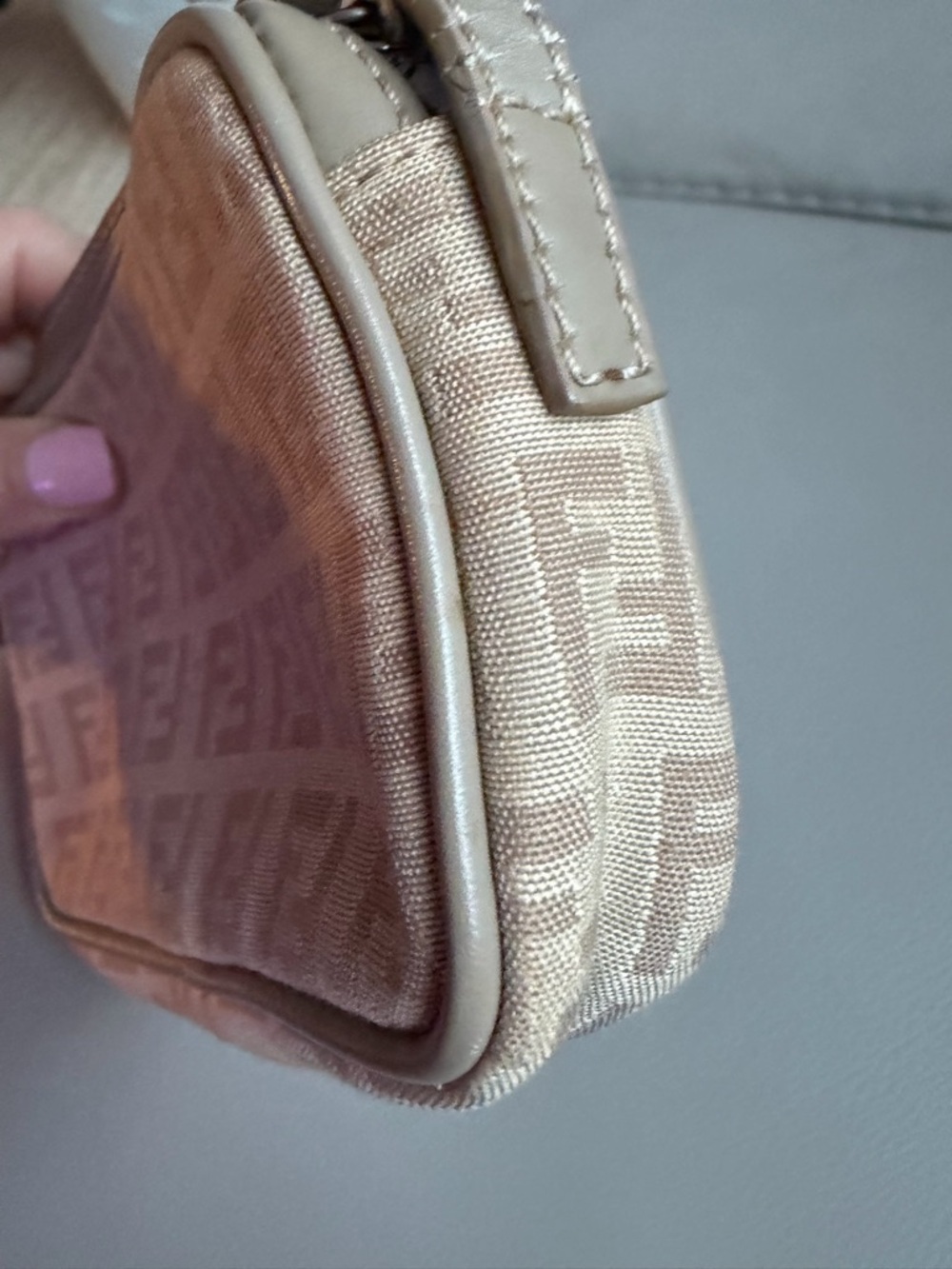 Fendi Monogram Crossbody mini Bag in Light Beige and Ivory - Picture 6 of 14